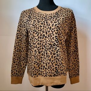 CLOSET CLEAR OUT! J.CREW LEOPARD CREWNECK SWEATSHIRT